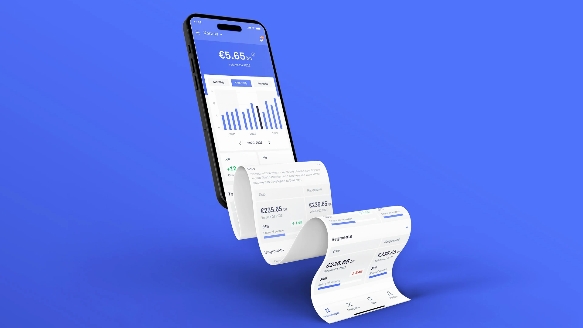 Newsec-appen med data hämtad i realtid