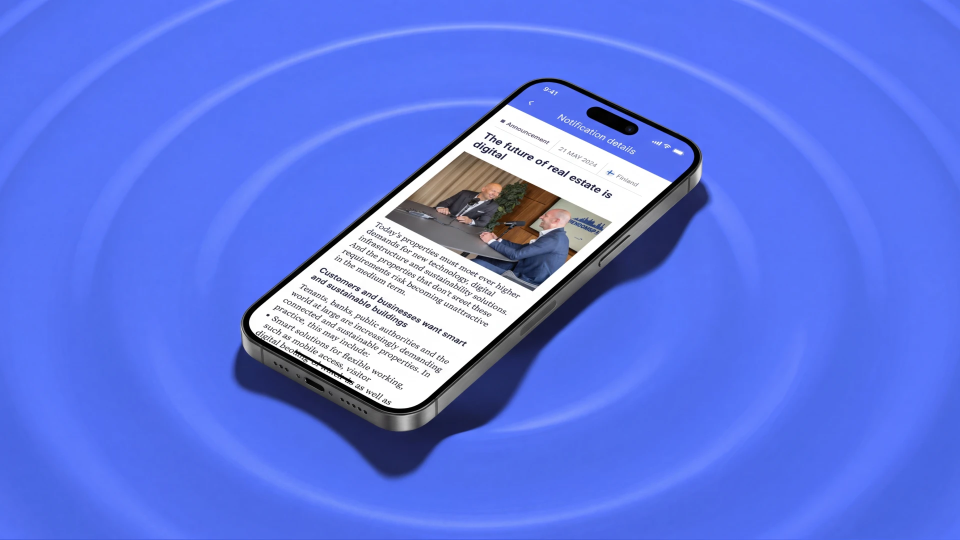 Newsec-appen i mobilen