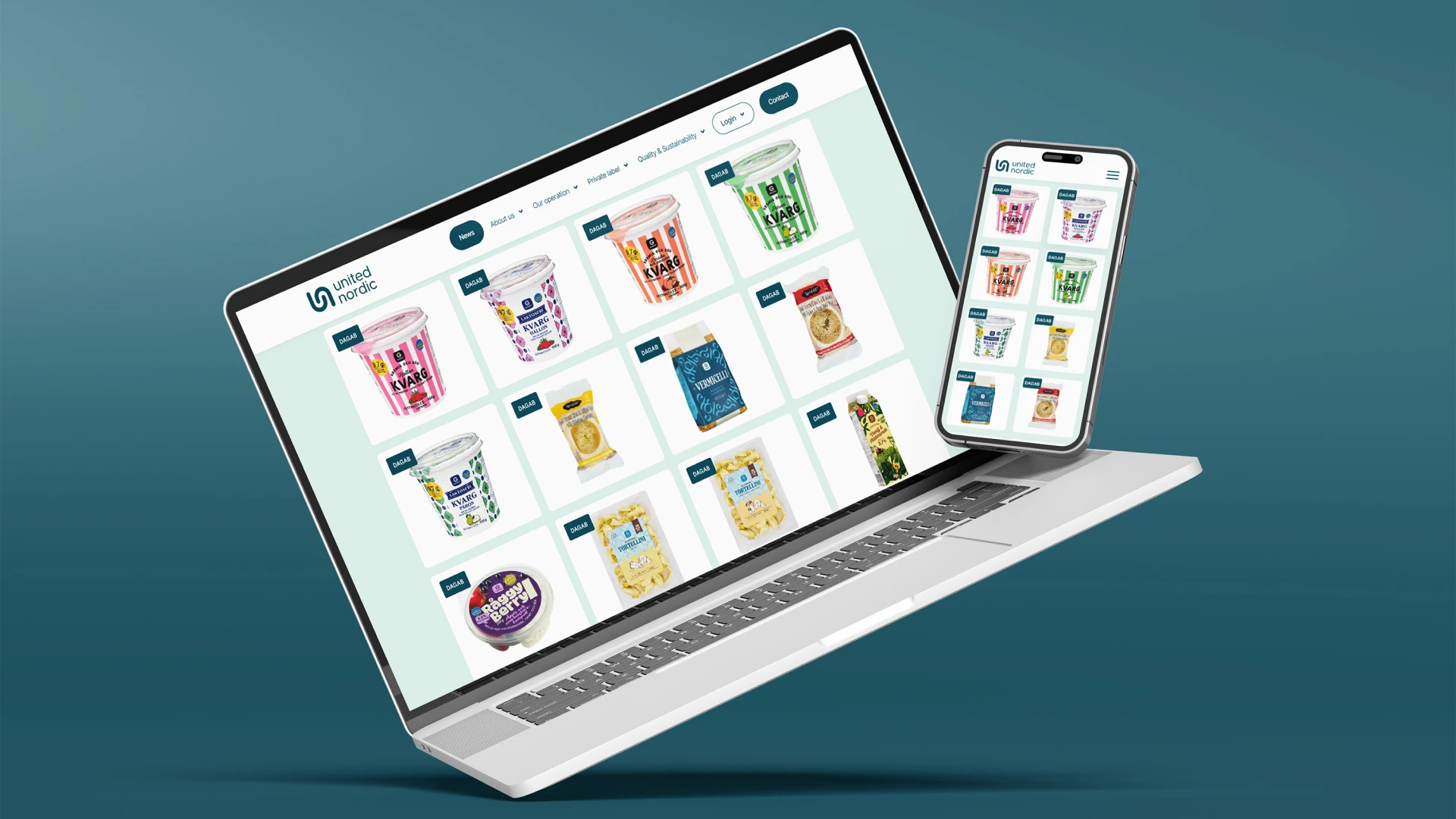 Den nya webbplatsen på desktop och i mobilen